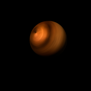 The artist's impression of 2MASS J0119+2403 artist's rendition