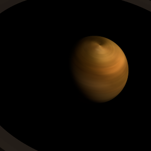 The artist's impression of 2MASS J0241-0326 artist's rendition