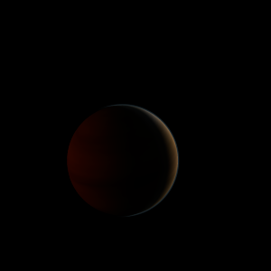 The artist's impression of 2MASS J1200-7845 artist's rendition