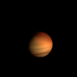 The artist's impression of 2MASS J1214+6316 b artist's rendition
