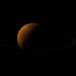 The artist's impression of Gaia DR3 4224582166524567040 b artist's rendition