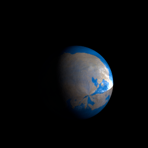 The artist's impression of GJ 1289 b artist's rendition