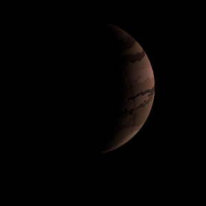 The artist's impression of HD 93385 Ab artist's rendition