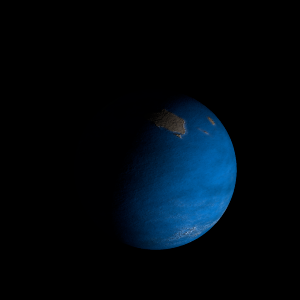 The artist's impression of HIP 116454 Ab artist's rendition