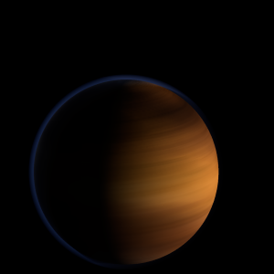 The artist's impression of HIP 55507 b artist's rendition