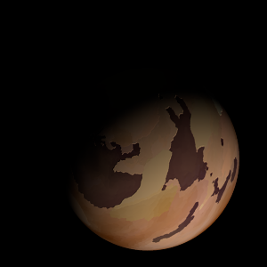 The artist's impression of HIP 73786 b artist's rendition