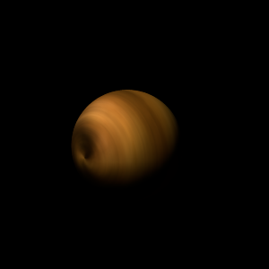 The artist's impression of JW 215 b artist's rendition