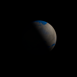 The artist's impression of Kepler-1221 Ab artist's rendition