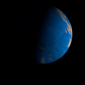 The artist's impression of Kepler-1542 Ab artist's rendition