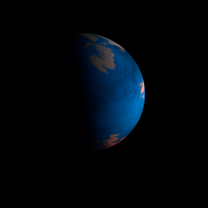 The artist's impression of Kepler-1733 b artist's rendition