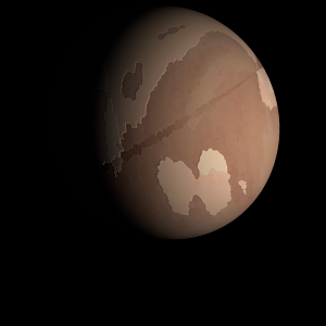 The artist's impression of Kepler-1745 b artist's rendition