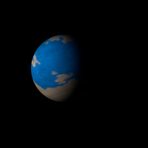 The artist's impression of Kepler-1763 b artist's rendition