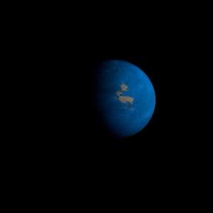 The artist's impression of Kepler-1771 Ab artist's rendition