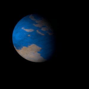The artist's impression of Kepler-1793 Ab artist's rendition