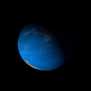 The artist's impression of Kepler-1844 b artist's rendition