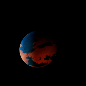 The artist's impression of Kepler-1899 b artist's rendition