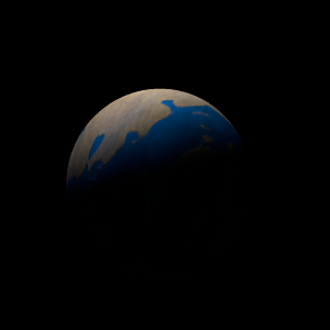 The artist's impression of Kepler-1953 b artist's rendition