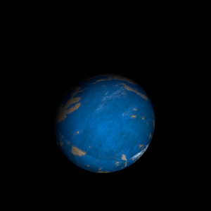 The artist's impression of Kepler-397 Ab artist's rendition