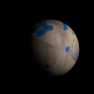 The artist's impression of LTT 1445 Ab artist's rendition