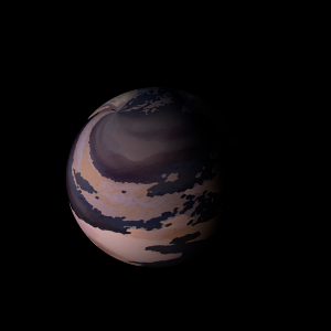 The artist's impression of PSR J1824-2452N b artist's rendition