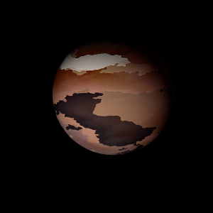The artist's impression of TOI-1266 d artist's rendition
