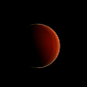 The artist's impression of TOI-2844 b artist's rendition