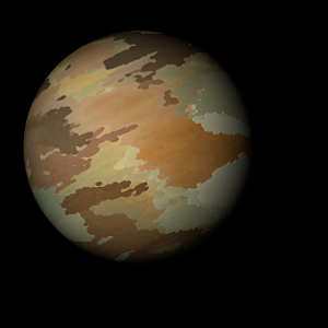 The artist's impression of TOI-5716 b artist's rendition