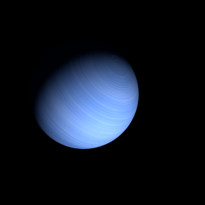 The artist's impression of UGCS J0348+2550 artist's rendition