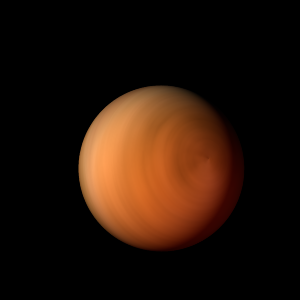 The artist's impression of V1141 Aql b artist's rendition