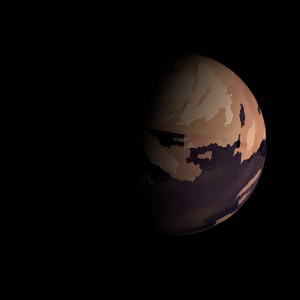 The artist's impression of YBP 401 b artist's rendition