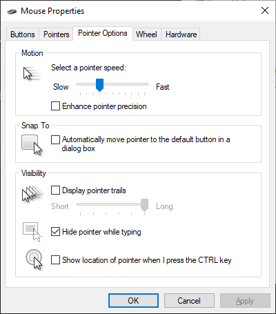 Windows UI: pointer
