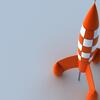 tintin rocket, 3D