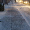  snow blowing around on road, winter, copenhagen, session303