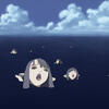 floating girls upscaled, processed, Blue Submarine 6, anime